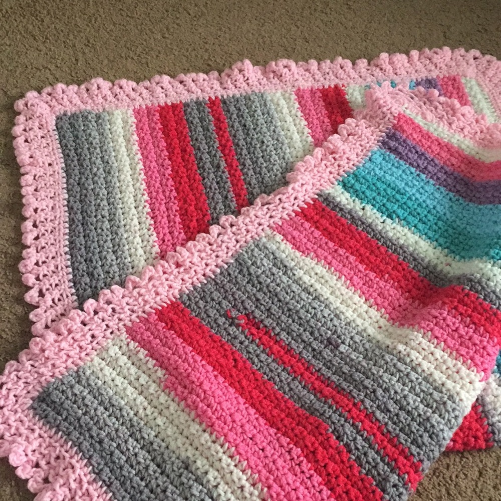 Vintage Homemade Knitted blanket